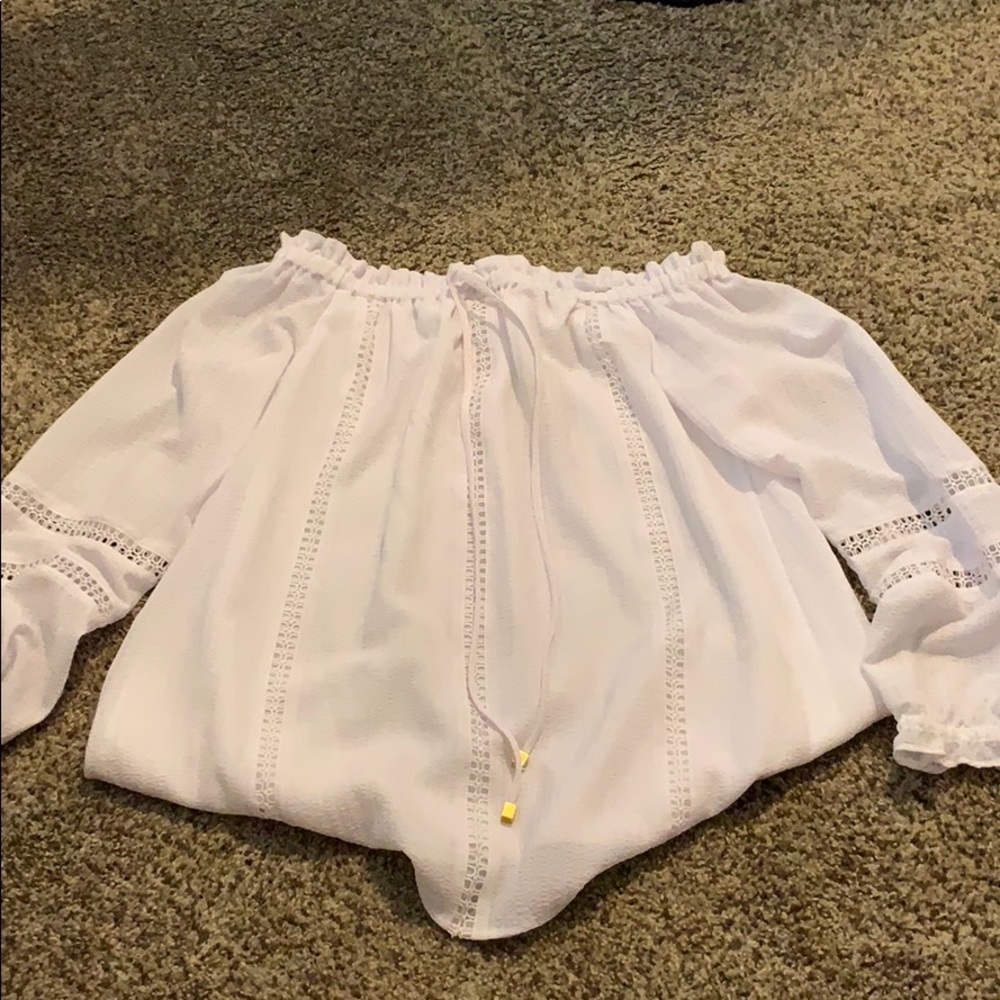 White off the shoulder top